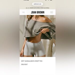 Joah Brown OFF SHOULDER CROP TEE